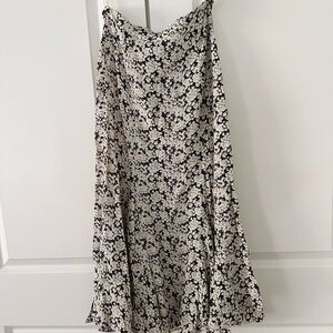 Floral Black and White Women's Skirt